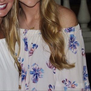 ASTR off the shoulder floral top
